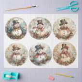 Snowball Onderzetter Rounds Tissuepapier (Craft)