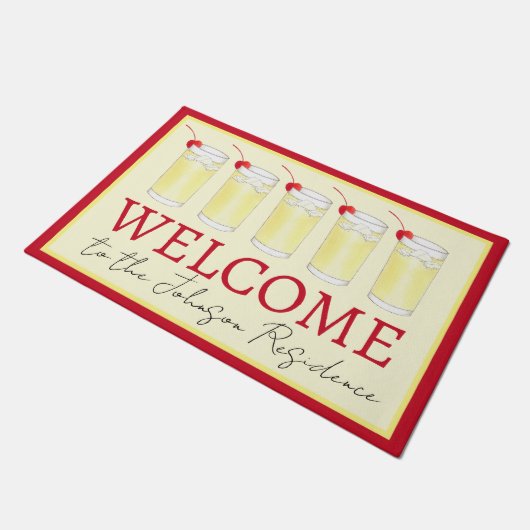 Snowball Snow Ball British kerstcocktail Deurmat (Schuin)