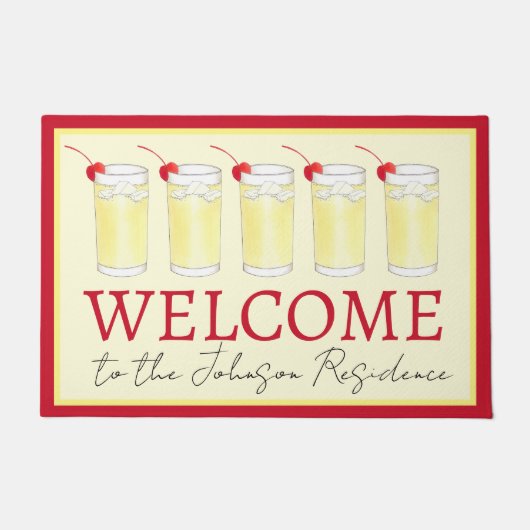 Snowball Snow Ball British kerstcocktail Deurmat (Voorkant)