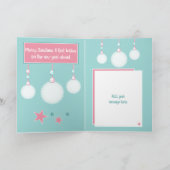 Snowball-versieringen met fijne kerst roze en groe feestdagen kaart (Binnen)