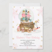 Snowball Wereldbol Nutcracker Sugar Plum Fairy Swe Kaart (Voorkant)