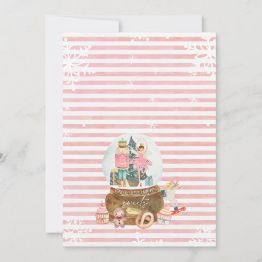 Snowball Wereldbol Nutcracker Sugar Plum Fairy Swe Kaart (Achterkant)