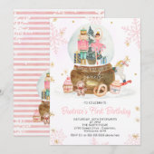 Snowball Wereldbol Nutcracker Sugar Plum Fairy Swe Kaart (Voorkant / Achterkant)