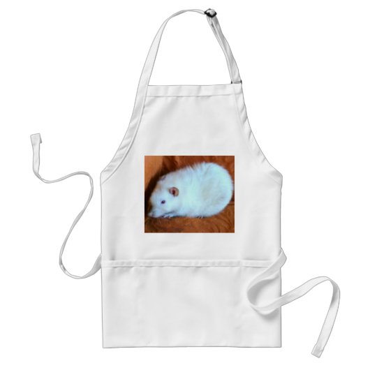Snowball White Rat Apron Standaard Schort (Voorkant)