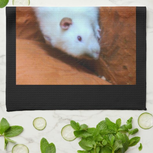 Snowball White Rat Kitchen Towel Theedoek (Gevouwen)