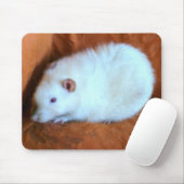 Snowball White Rat Mousepad Muismat (Met muis)