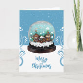 Snowball Winter Village climate Plant Kerstmis Feestdagen Kaart (Voorkant)