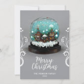 Snowball Winter Village climate Plant Kerstmis Feestdagenkaart (Voorkant)