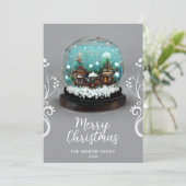 Snowball Winter Village climate Plant Kerstmis Feestdagenkaart (Staand voorkant)