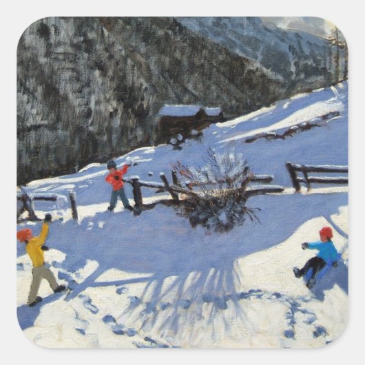 Snowballers Zermatt Vierkante Sticker (Voorkant)