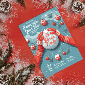 Snowballin' Fun Uniek Kerstfeest Kaart