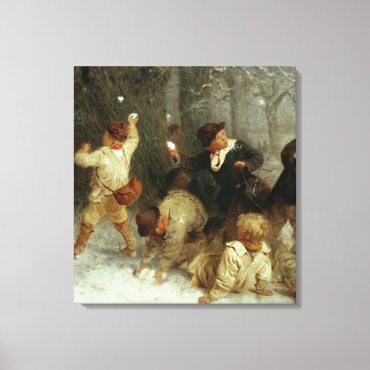 Snowballing 1865 canvas afdruk (Voorkant)