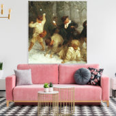 Snowballing 1865 canvas afdruk (Insitu (Woonkamer))