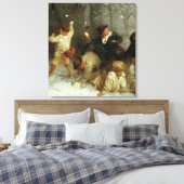 Snowballing 1865 canvas afdruk (Insitu (Slaapkamer))