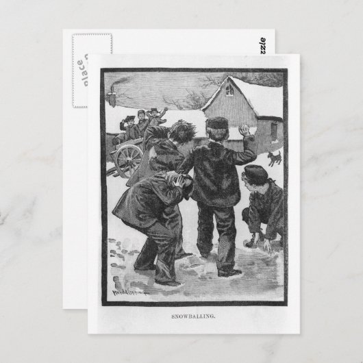 Snowballing. Briefkaart (Voorkant / Achterkant)