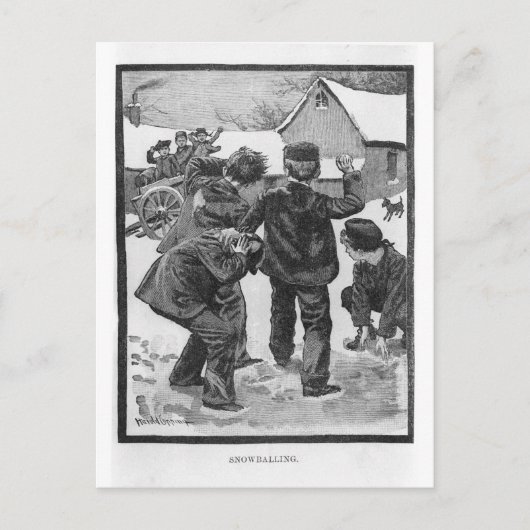 Snowballing. Briefkaart (Voorkant)