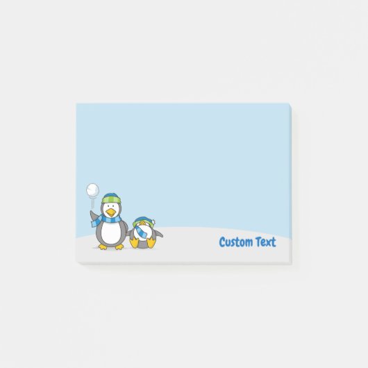 Snowballing Penguins Post-it Notes (Voorkant)