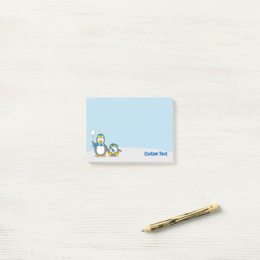 Snowballing Penguins Post-it Notes (Op bureau)