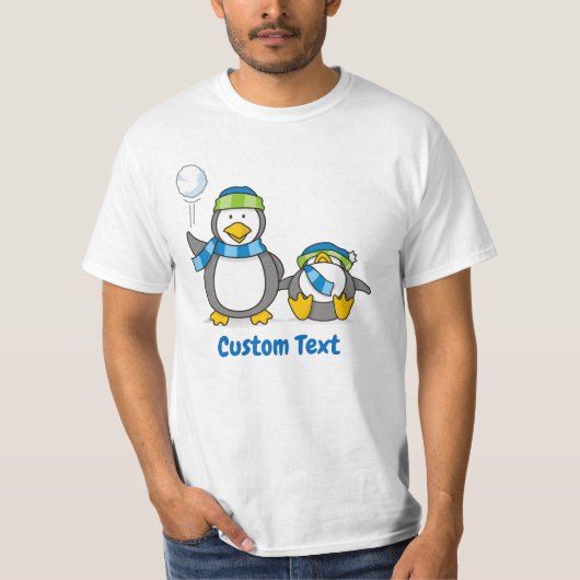 Snowballing Penguins T-shirt (Voorkant)