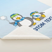 Snowballing pinguïns sherpa deken (3/4)
