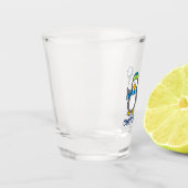 Snowballing pinguïns shot glas (Links)