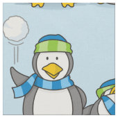 Snowballing pinguïns stof (Close Up)