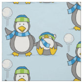 Snowballing pinguïns stof (Swatch)