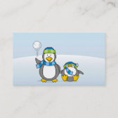 Snowballing pinguïns visitekaartje (Achterkant)