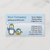 Snowballing pinguïns visitekaartje (Voorkant)