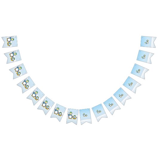 Snowballing pinguïns vlaggetjes (Alle)