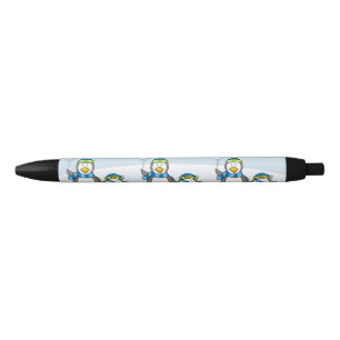 Snowballing pinguïns zwarte inkt pen