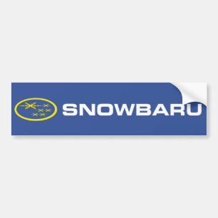 Snowbaru (blauwe en gele) Bumpersticker