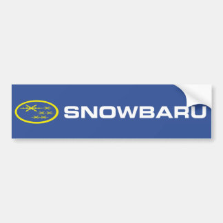 Snowbaru (blauwe en gele) Bumpersticker