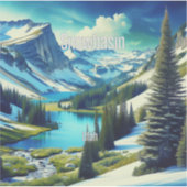 Snowbasin Utah 3 inch Vinyl Sticker (Voorkant)