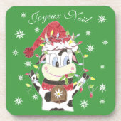 Snowbell de koe en de kerstverlichting onderzetter (Voorkant)