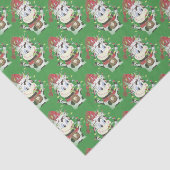 Snowbell de koe kerstgroen tissuepapier (Detail)