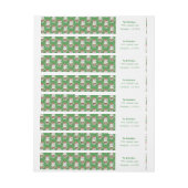 Snowbell Kerstmis gepersonaliseerd etiket (Vel)