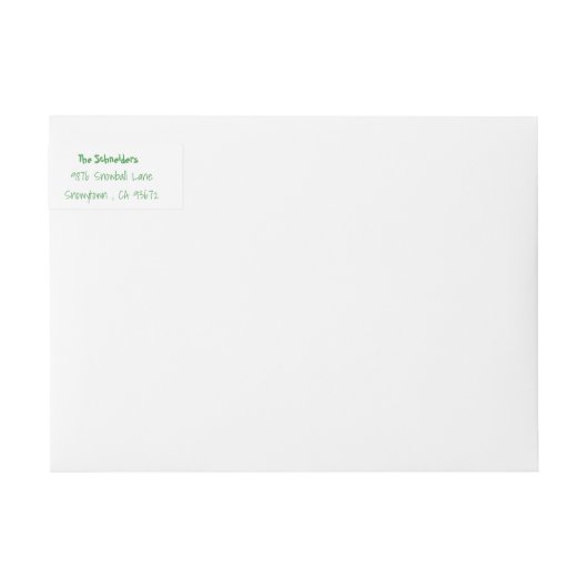 Snowbell Kerstmis gepersonaliseerd etiket (Voorkant)