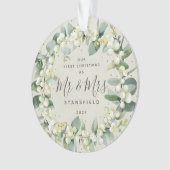 Snowberries - Onze eerste Kerstmis, Mr & Mrs Foto Ornament (voorkant)