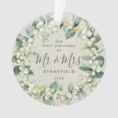 Snowberries - Onze eerste Kerstmis, Mr & Mrs Foto Ornament (voorkant)