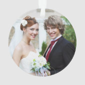 Snowberries - Onze eerste Kerstmis, Mr & Mrs Foto Ornament (achterkant)