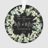 Snowberries - Onze eerste Kerstmis, Mr & Mrs Foto Ornament (voorkant)
