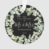 Snowberries - Onze eerste Kerstmis, Mr & Mrs Foto Ornament (voorkant)