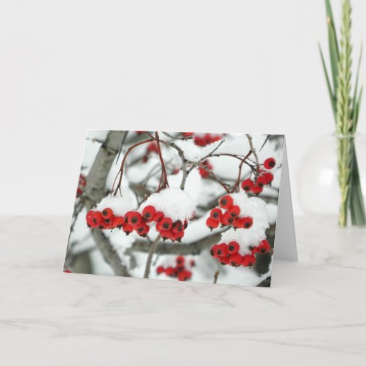 Snowberries Wenskaart Kaart (Voorkant)