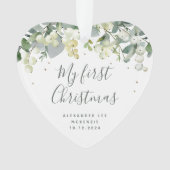 Snowberry Baby's eerste kerstfoto-hart Ornament (voorkant)