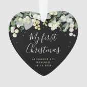 Snowberry Baby's eerste kerstfoto-hart Ornament (voorkant)