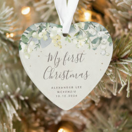 Snowberry Baby's eerste kerstfoto-hart Ornament