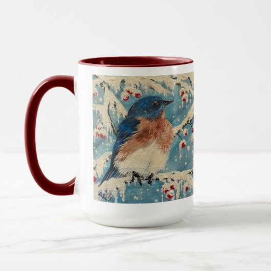 Snowberry Bluebird Candle Mok (Links)