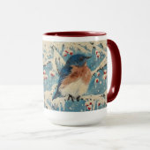 Snowberry Bluebird Candle Mok (Voorkant rechts)