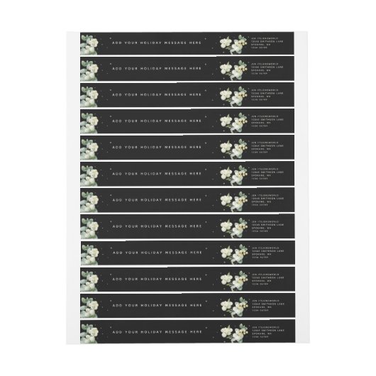 Snowberry + Eucalyptus Holiday Return Address (Vel)